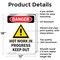 Signmission Hot Surface Sign, 18 in H x 12 in W, Aluminum, Hot Work In Progress Keep Out OS-2PACK-DS-A-1218-V-1365 - alternate 2